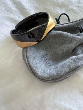 Rosenthal Studio Linie German Black and Gold Ceramic Twist Bracelet VINTAGE 80’s